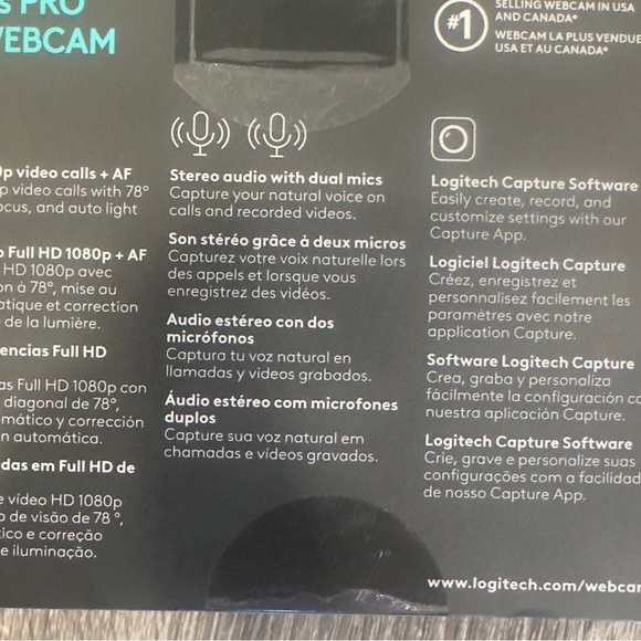 Logitech C920s Pro 1080  HD Webcam Video Conferencing, Streaming, Gaming Webcam - Picture 5 of 16